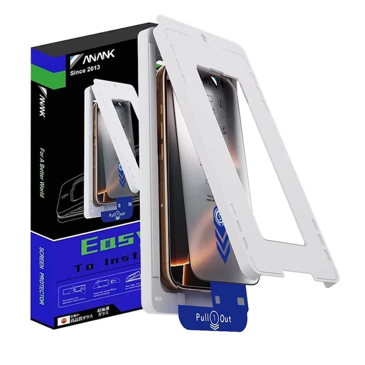 Folie pentru iPhone 16 Pro Max - ANANK 2.5D 2X Reinforced Screen Protector - Black