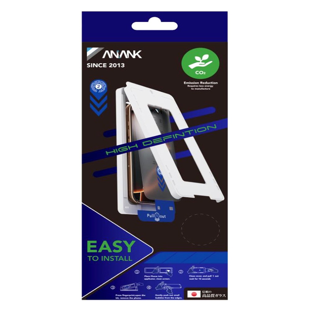 Folie pentru iPhone 16 Pro Max - ANANK 2.5D 2X Reinforced Screen Protector - Black