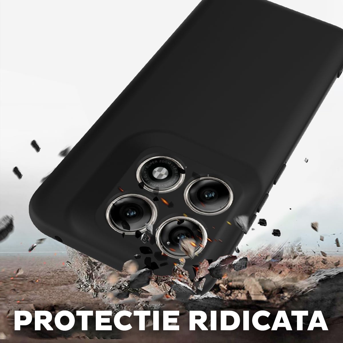Husa pentru Honor 600 Pro Daden® Silicon SoftFlex, Ultra Slim, Protectie sporita, Interior de microfibra, Mov deschis