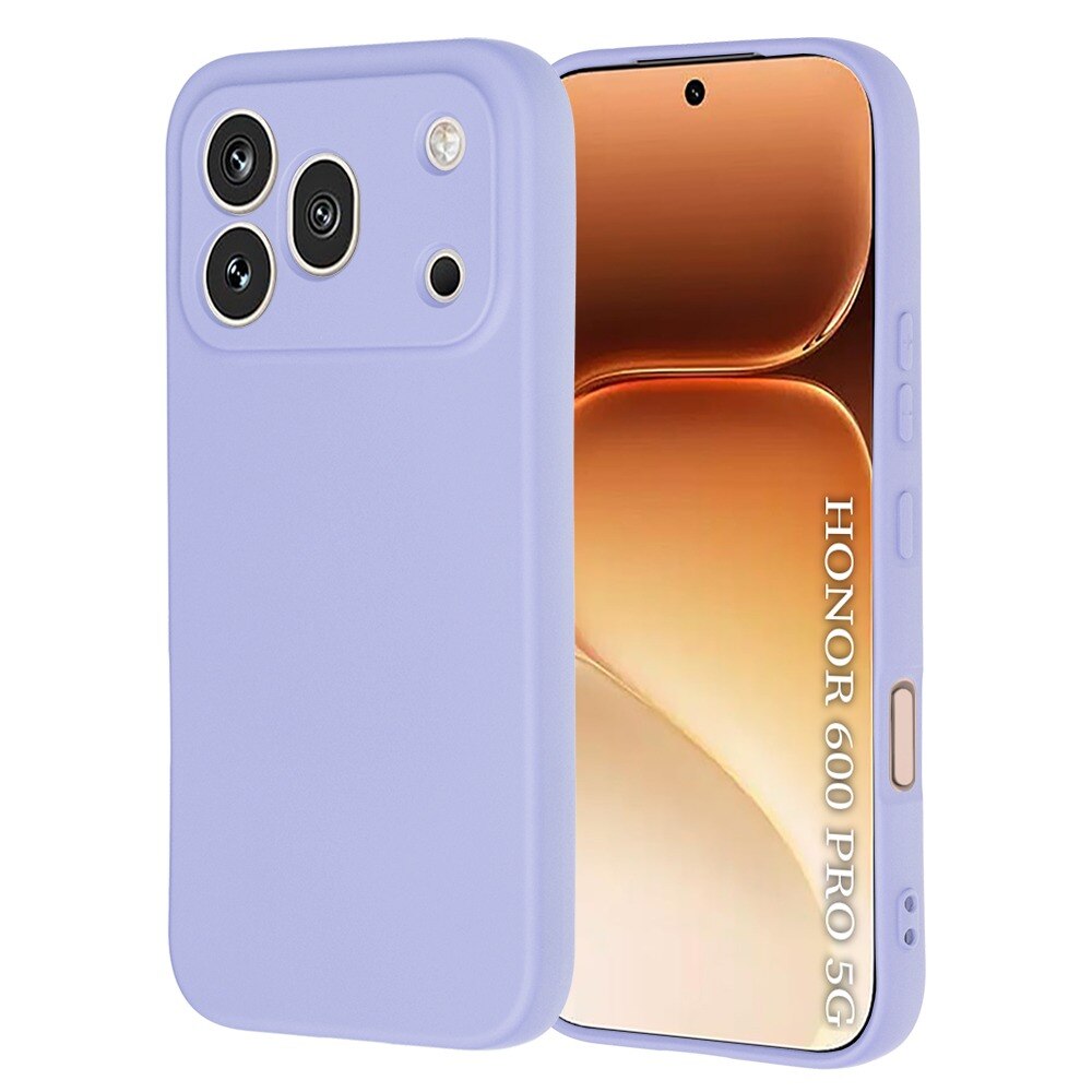 Husa pentru Honor 600 Pro Daden® Silicon SoftFlex, Ultra Slim, Protectie sporita, Interior de microfibra, Mov deschis