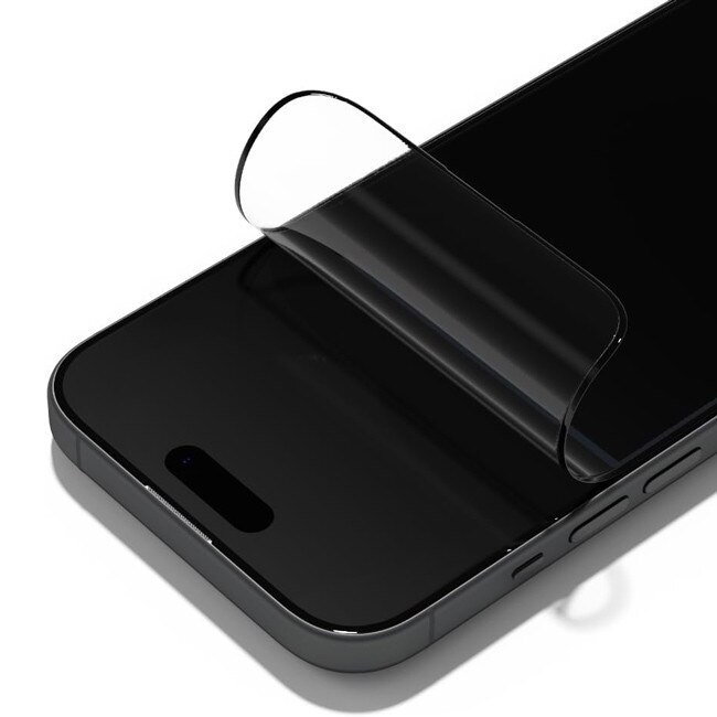 Folie protectie telefon Orso 3D Ceramic Flexible Full Cover pentru iPhone 15 Plus, transparent, 9H, usor de aplicat