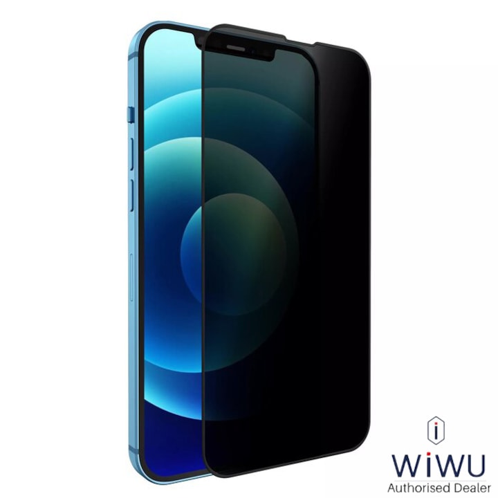 Folii protectie telefoane, WiWU, iPrivacy Full Cover, anti-amprente, transparent, pentru iPhone 14 Pro