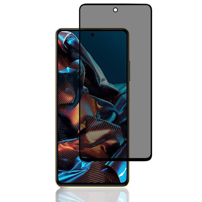 Folie protectie telefon Orso, Privacy, sticla securizata, 0.3mm, pentru Poco X5 Pro 5G