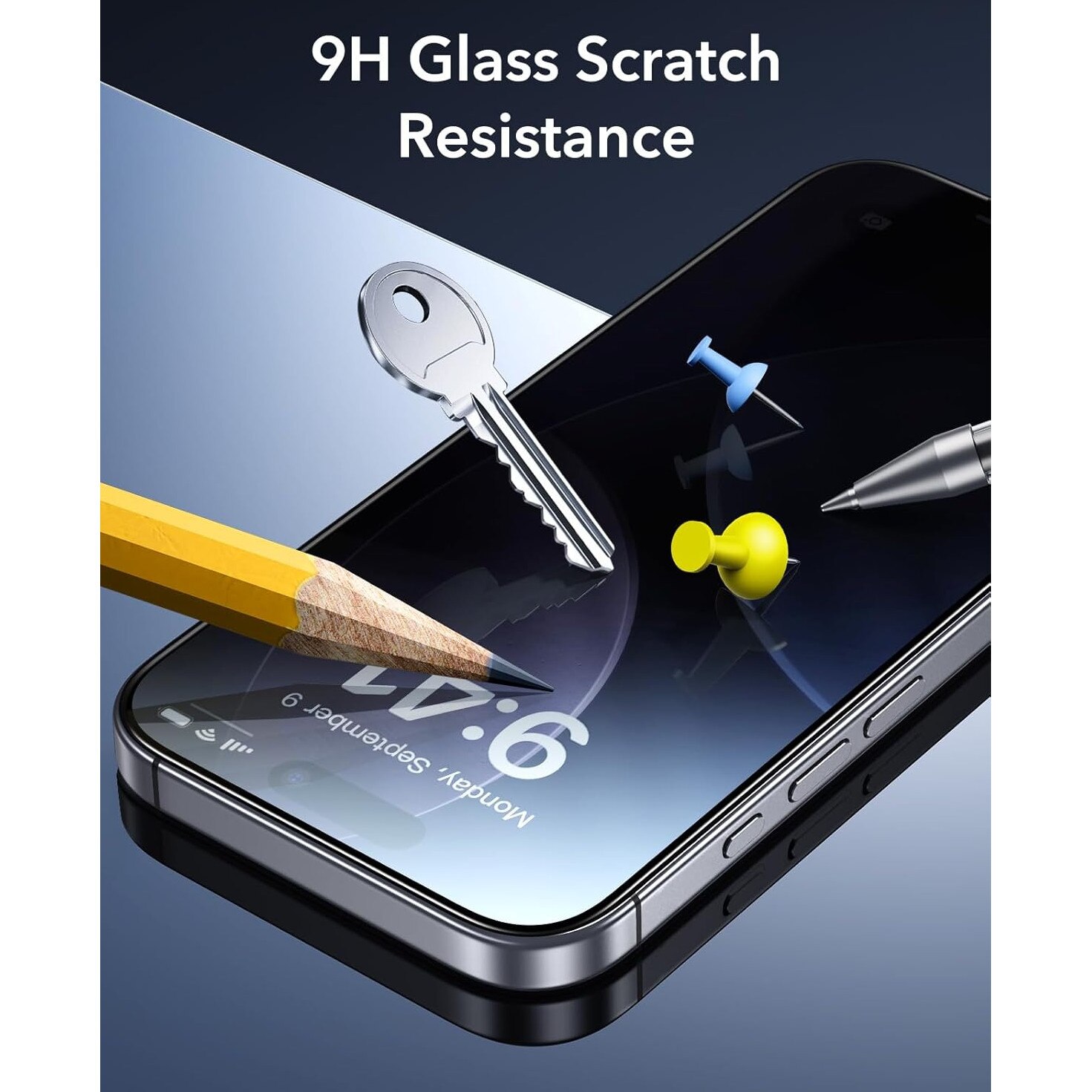 Folii protectie telefoane, ESR, Classic Privacy, 3 bucati, transparent, pentru iPhone 17/16 Pro