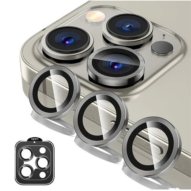 Folii protectie telefoane Orso, sticla securizata pentru camera, 0,15mm, iPhone 15 Pro/15 Pro Max