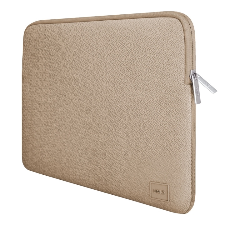 Etui laptop 14" UNIQ, neopren, impermeabil, culoare Nude Brown