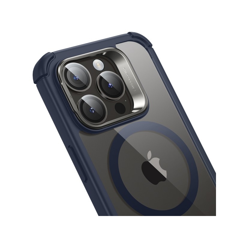 Husa Esr 360 Tough Armor Cu Functie Magsafe Compatibila Cu iPhone 15 Pro Max, Protectie si Stand La Camera, Blue