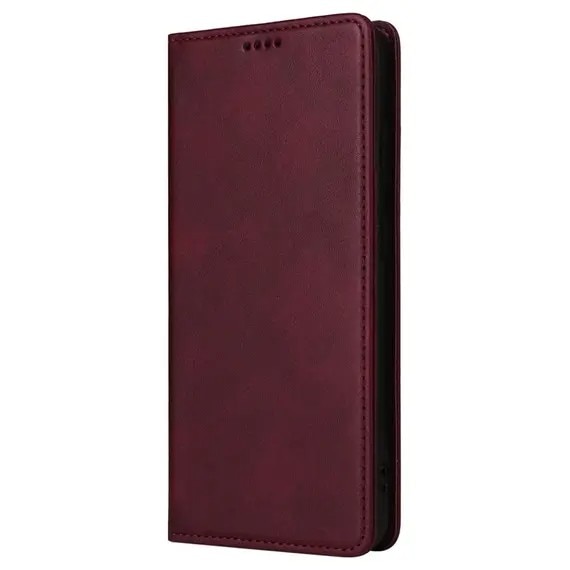 Husa Carte Premium compatibila cu Honor Magic 8 Lite/ X9d/ X70, visiniu