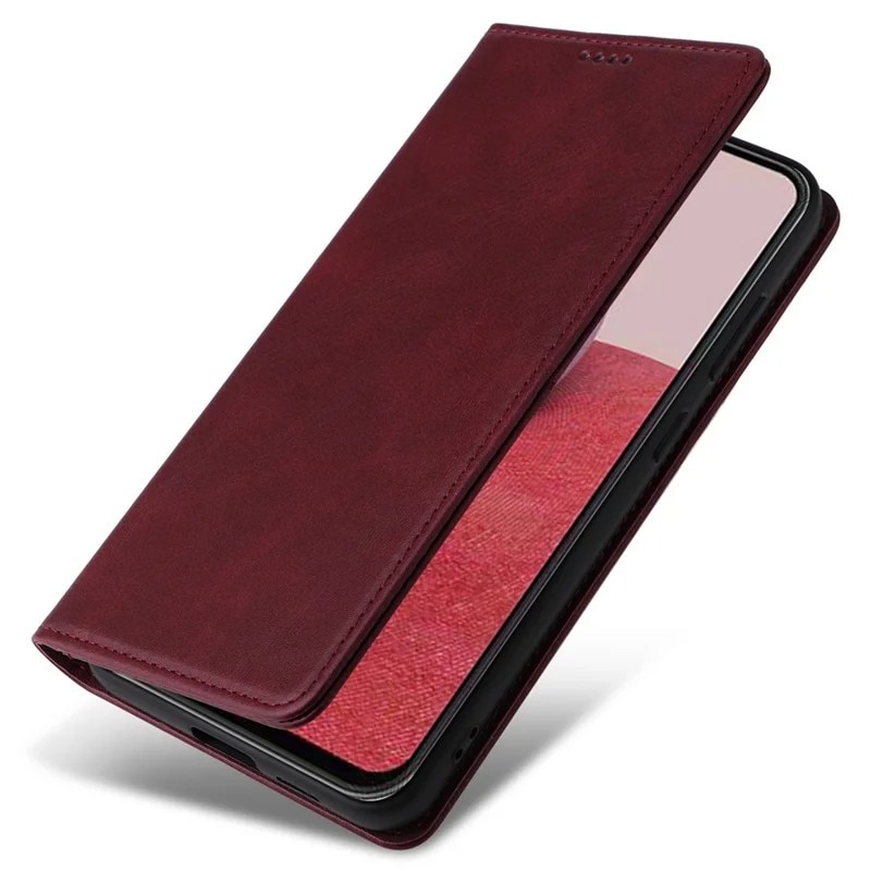 Husa Carte Premium compatibila cu Honor Magic 8 Lite/ X9d/ X70, visiniu