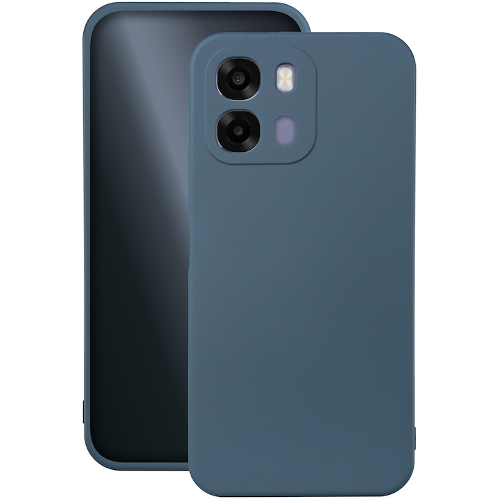BestCase® Husa Premium Liquid Silicon Compatibila cu OPPO A6 Pro, 1.2mm Slim, Microfibra in interior, Antisoc, Rezistent la socuri, Protectie camera, Albastru inchis