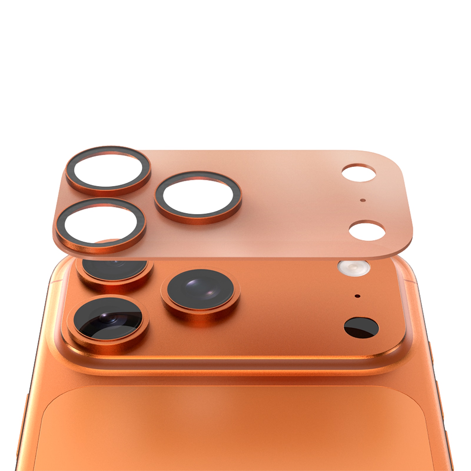 Protectie Camera pentru iPhone 17 Pro Max, ATB Full Security Glass AR+AF, Orange