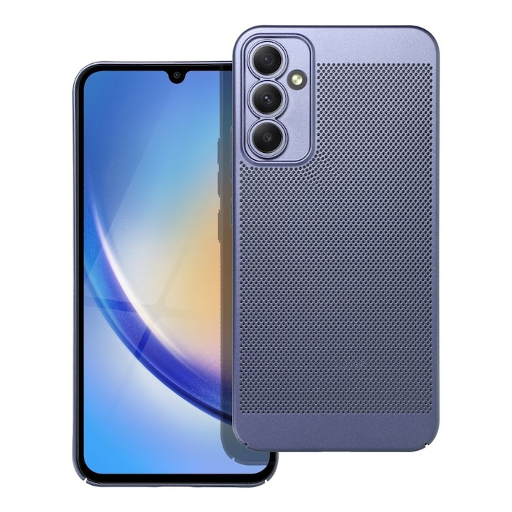 Husa de protectie Ultra-Subtire BREEZY pentru Samsung Galaxy A34 5G, albastra