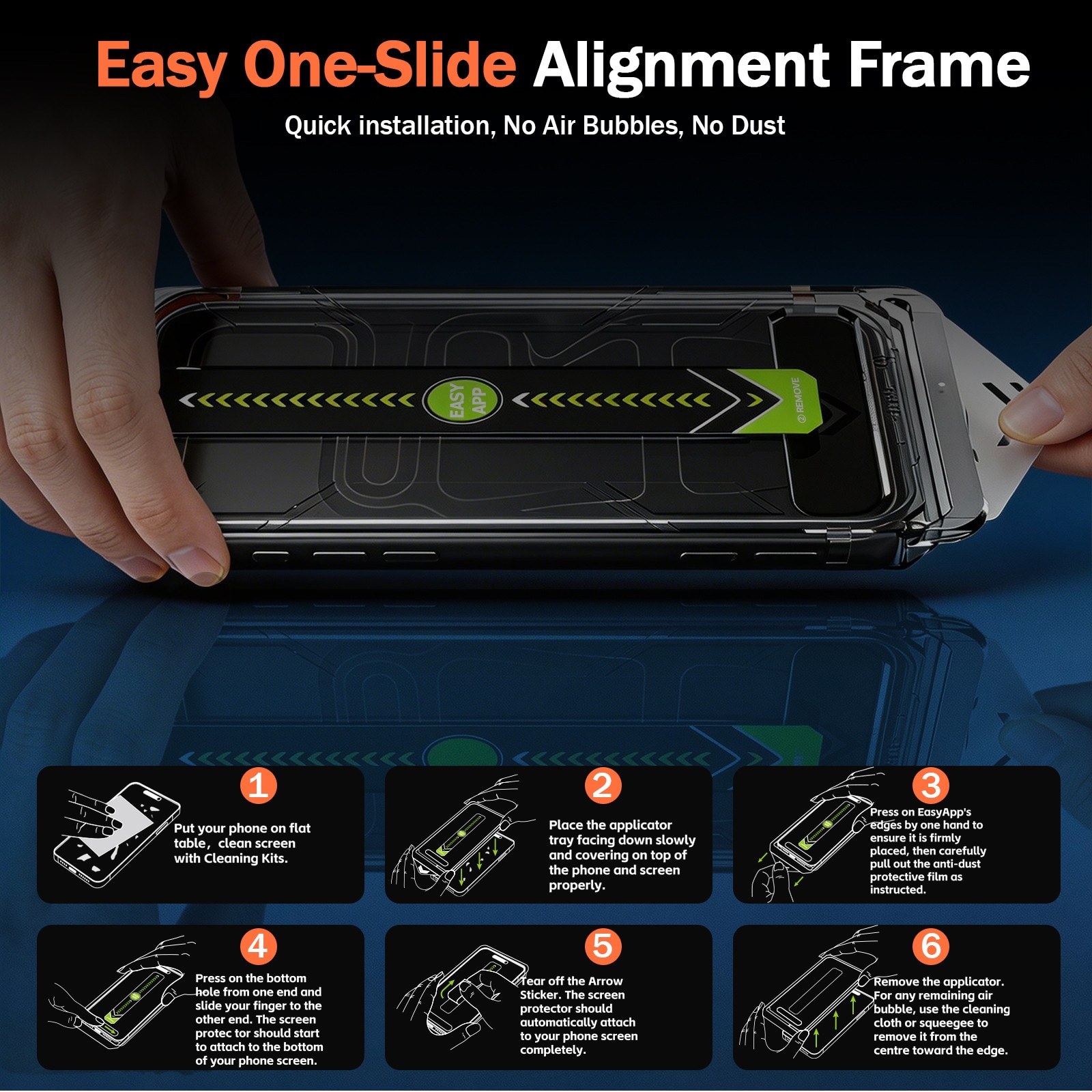 Set de 2 Folii protectie pentru iPhone 18 Pro, Kynetic®, sticla temperata, tehnologie automata de eliminare a prafului, advanced touch sensitivity, acoperire oleofoba, anti-amprente, 6.3 inch, Claritate FullHD