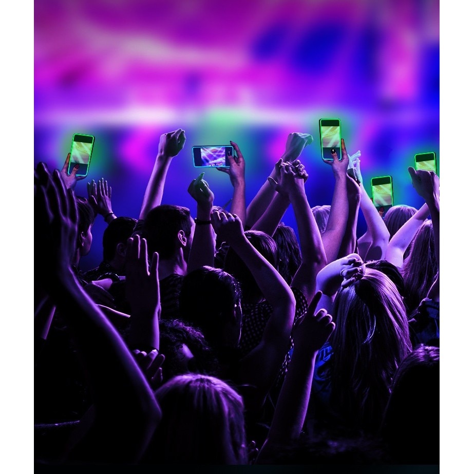Folie de Sticla Securizata pentru Apple iPhone 15 Pro Max, Flippy, Luminous, Margine Fosforescenta Neon din Silicon, Mat, Anti-Amprenta, Protectie Completa, 9H, Portocaliu