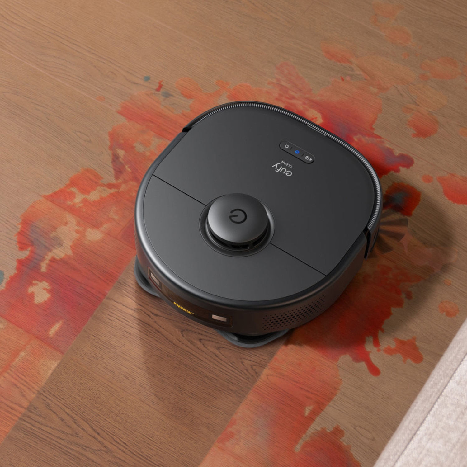 Robot aspirator eufy Clean X9 Pro cu mop si statie de curatare, putere de aspirare 5.500 Pa, 2 mopuri rotativi, curatare si uscare automata a mopului la 40°, detectarea obstacolelor AI