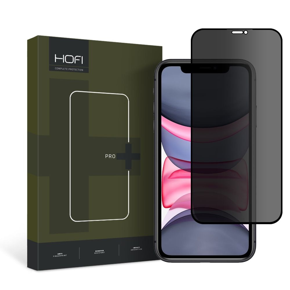 Folie Sticla Securizata Hofi Glass Pro+, Compatibila Cu iPhone 11, Privacy AntiSpy
