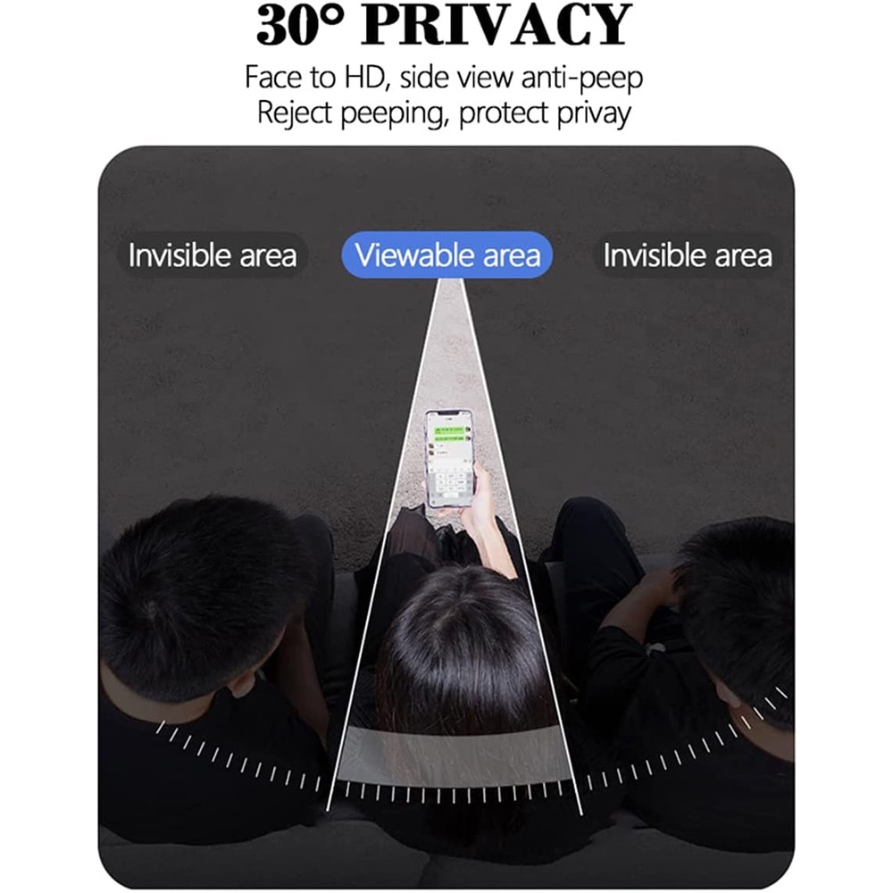 Folie Privacy PolyFlex Impact Proof compatibila cu iPhone 16e, Polimer siliconic de 200 de microni D3O, Adeziv fara reziduuri, Montare usoara, fara lichid, Regenerabila, Full Glue, Compatibila cu senzorul de amprenta, Compatibila cu orice husa