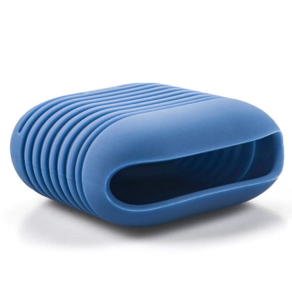 Husa de protectie din silicon pentru Apple AirPods 2, Carlig prindere, Mint