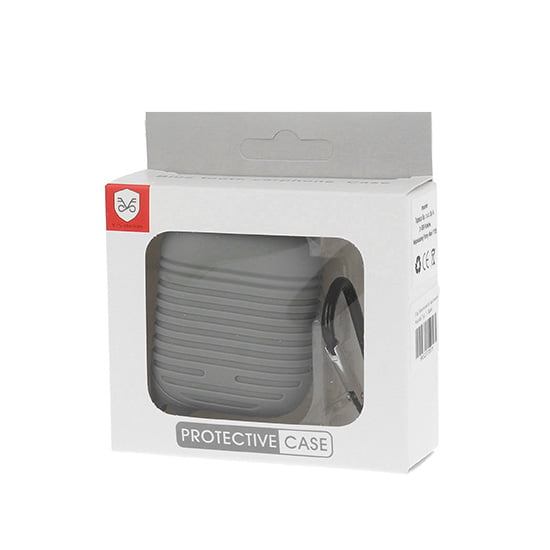 Husa de protectie din silicon pentru Apple AirPods 2, Carlig prindere, Mint