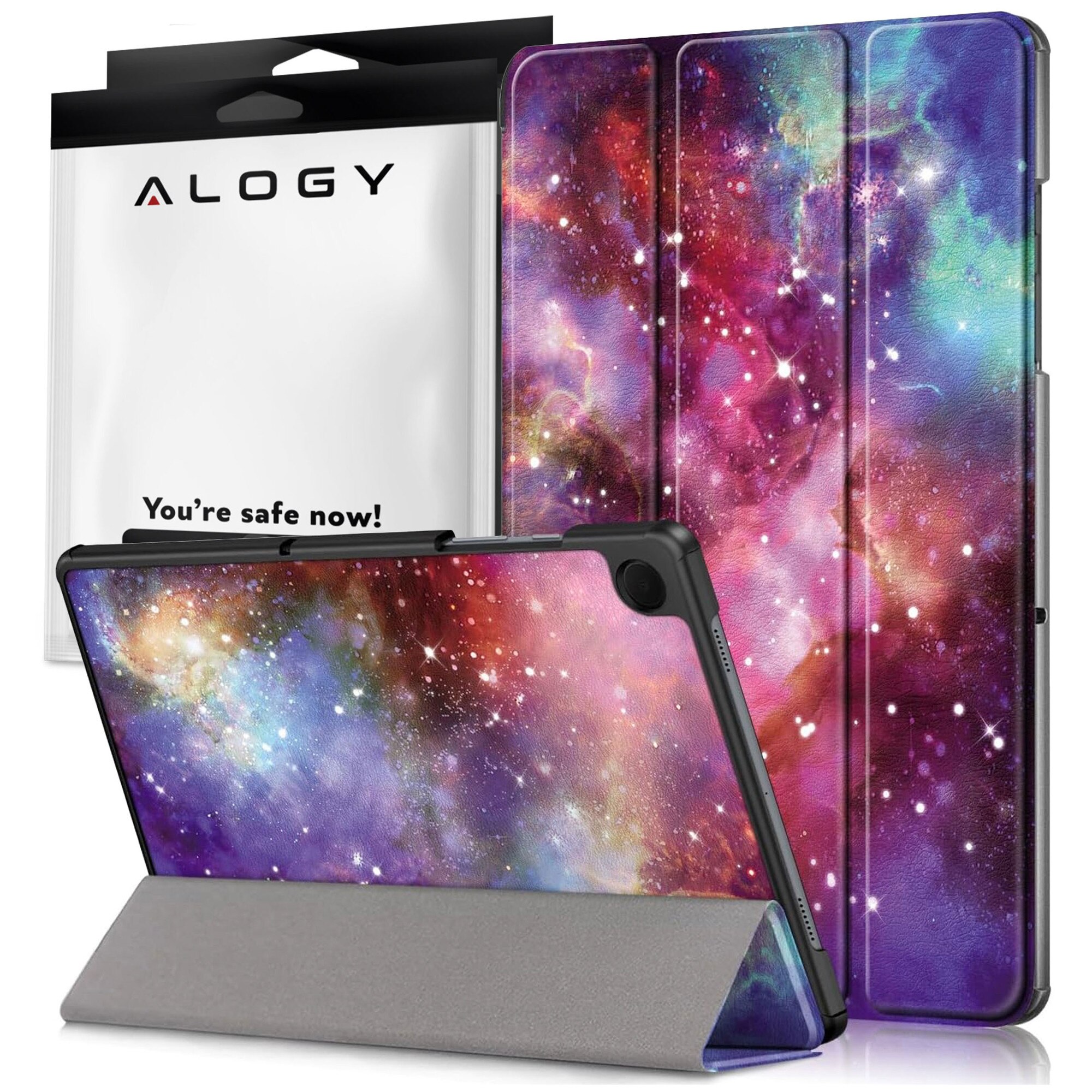 Etui pentru tableta Alogy Book Cover, Galaxy, ecologic, 11", set