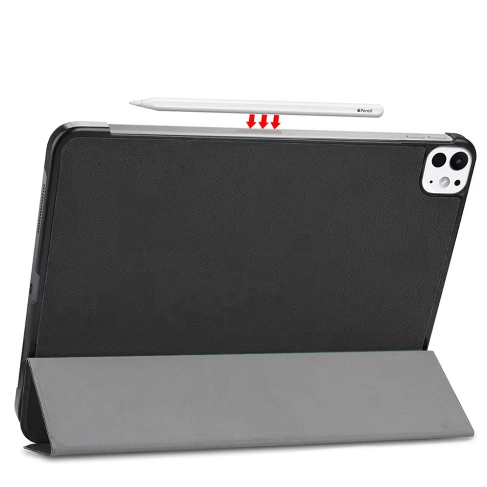 Etui Smart Case pentru iPad Pro 13 Gen. 5, negru, cu functie de suport si auto-intoarcere