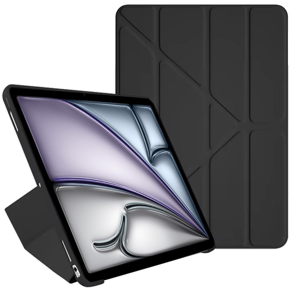Etui Trifold Case pentru iPad Pro 11", ecologic, negru, 4 unghiuri de utilizare