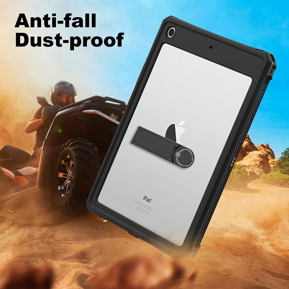 Husa Protectie Compatibila cu Waterproof IP68, ShellBox, iPad 10.2" (2019 / 2020 / 2021) - Black