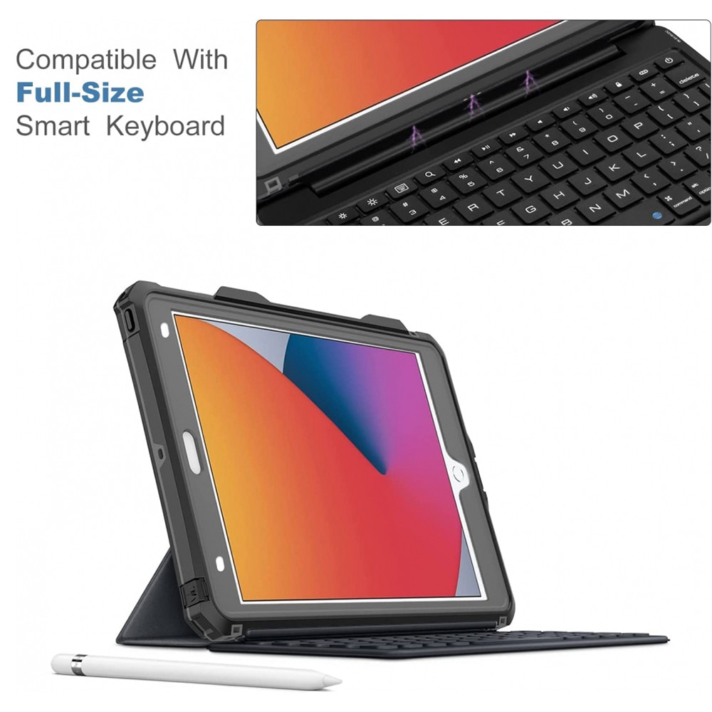 Husa Protectie Compatibila cu Waterproof IP68, ShellBox, iPad 10.2" (2019 / 2020 / 2021) - Black