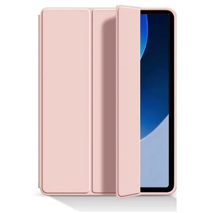 Husa tableta, pentru Honor Pad X8 10.1 Inch, Trezire automata / somn, atingere confortabila a pielii, capac de protectie subtire tripla cu TPU moale inapoi, Light Pink