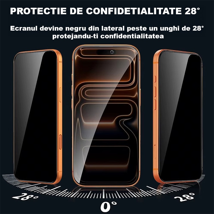Folie Sticla Privacy pentru Samsung Galaxy S24 ULTRA, HEYBINGO®, E-SNAP, din Sticla Securizata Duritate 9H, Cu Kit de Aplicare Instanta si Functie Automata de Indepartare a Prafului, Rezistenta la zgarieturi, Protectie Ecran Premium