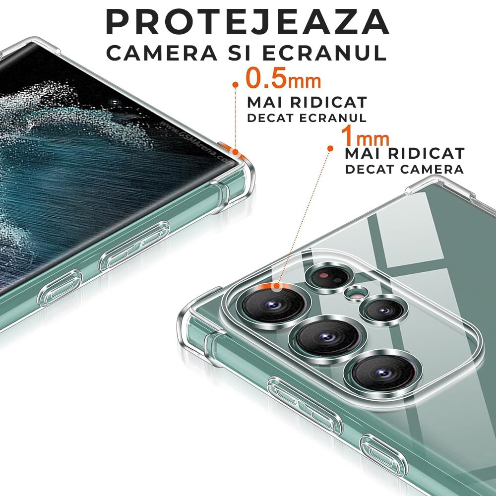 Husa pentru Xiaomi 14T DaDen Antishock, Ultra Protection, Protectie colturi, Antisoc, Rezistenta la impact, Transparenta