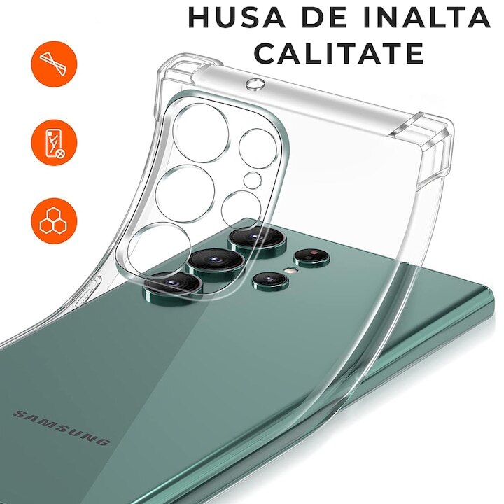 Husa pentru Xiaomi 14T DaDen Antishock, Ultra Protection, Protectie colturi, Antisoc, Rezistenta la impact, Transparenta