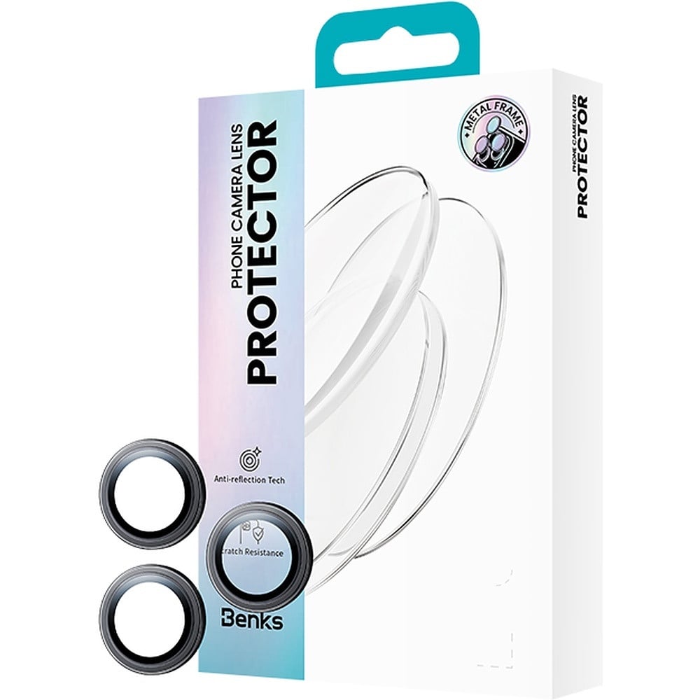 Protectie camera foto Benks Glass Warrior Metal Lens Protector compatibila cu iPhone 17 Air, Negru