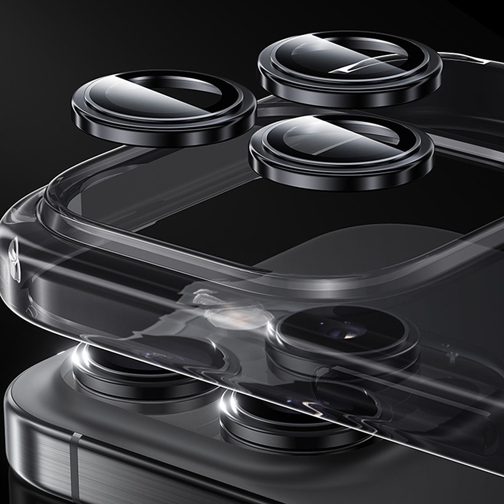 Protectie camera foto Benks Glass Warrior Metal Lens Protector compatibila cu iPhone 17 Air, Negru