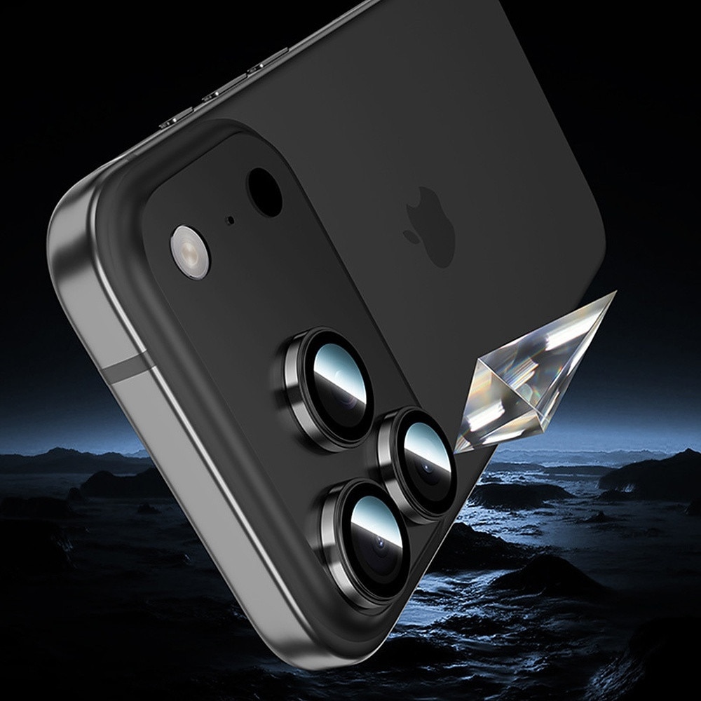 Protectie camera foto Benks Glass Warrior Metal Lens Protector compatibila cu iPhone 17 Air, Negru
