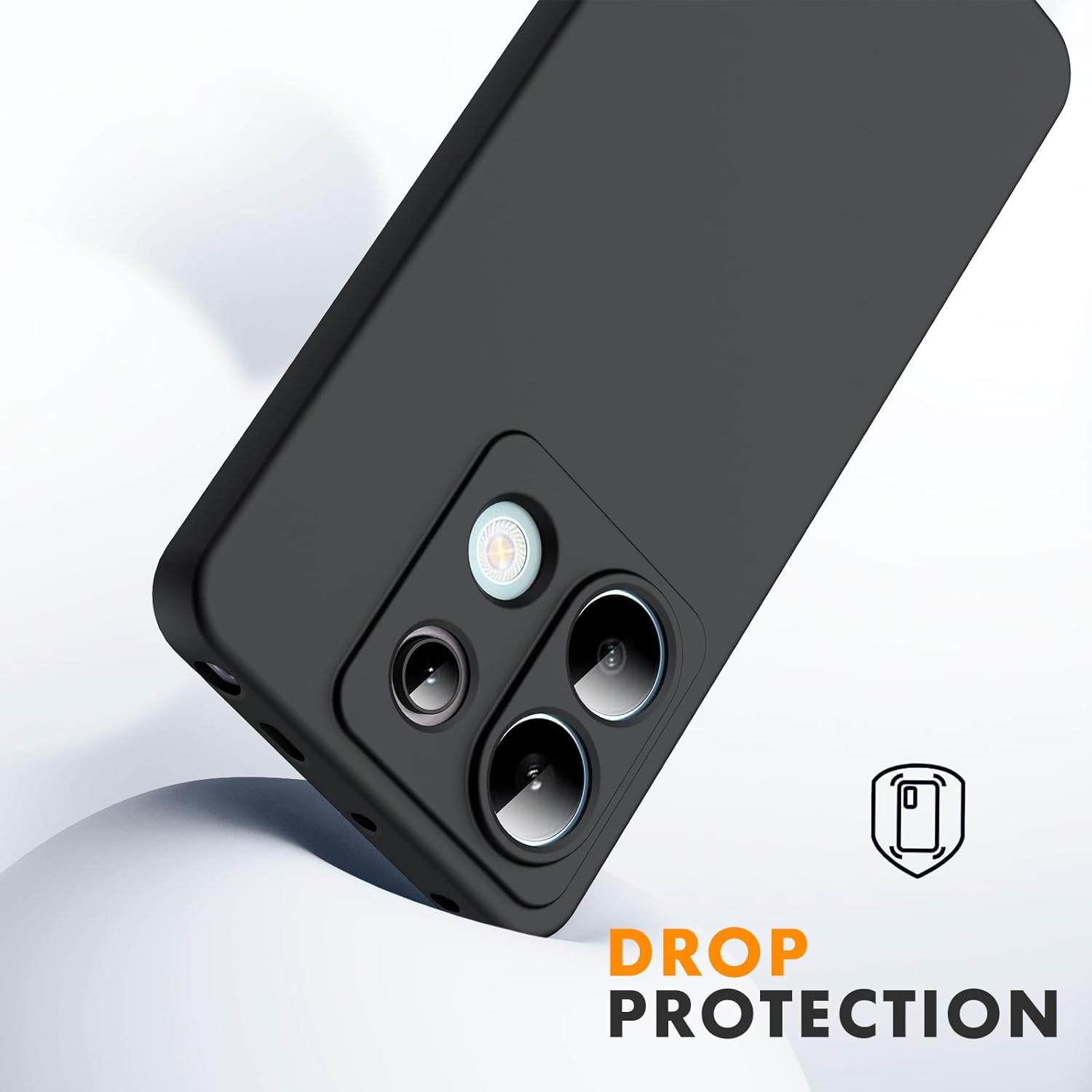Husa Soft Touch, slim, ALC Mobile, anti soc, compatibila cu Xiaomi Redmi 15C, Negru Tpu