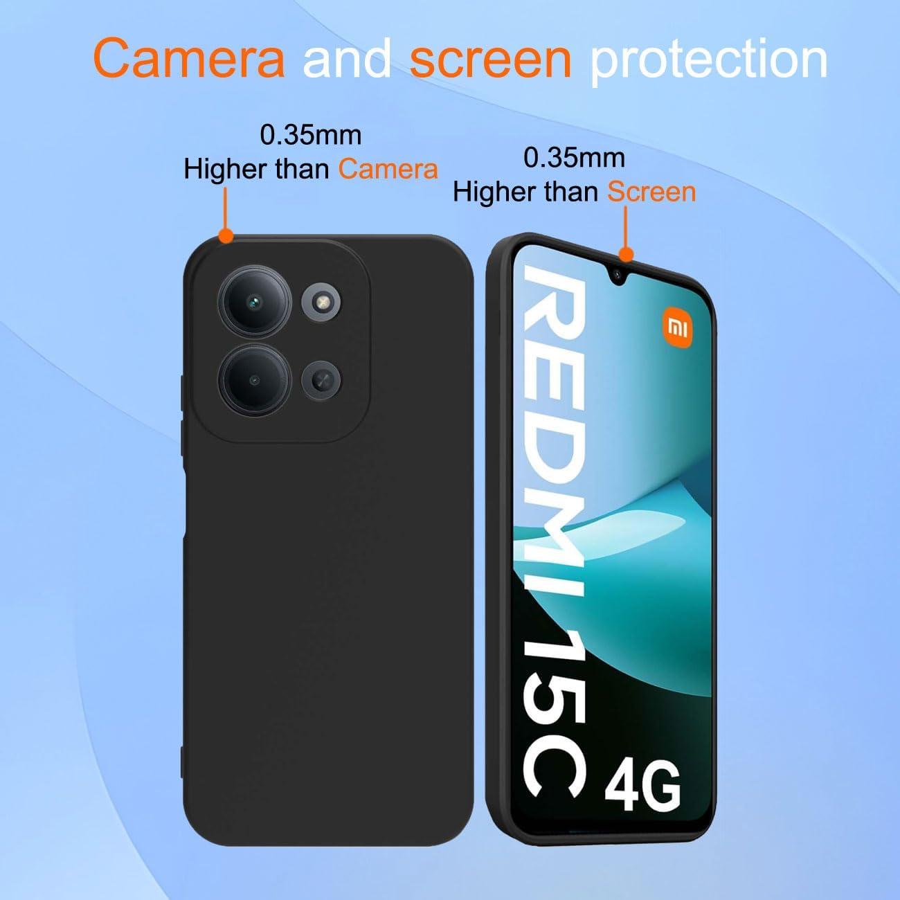 Husa Soft Touch, slim, ALC Mobile, anti soc, compatibila cu Xiaomi Redmi 15C, Negru Tpu
