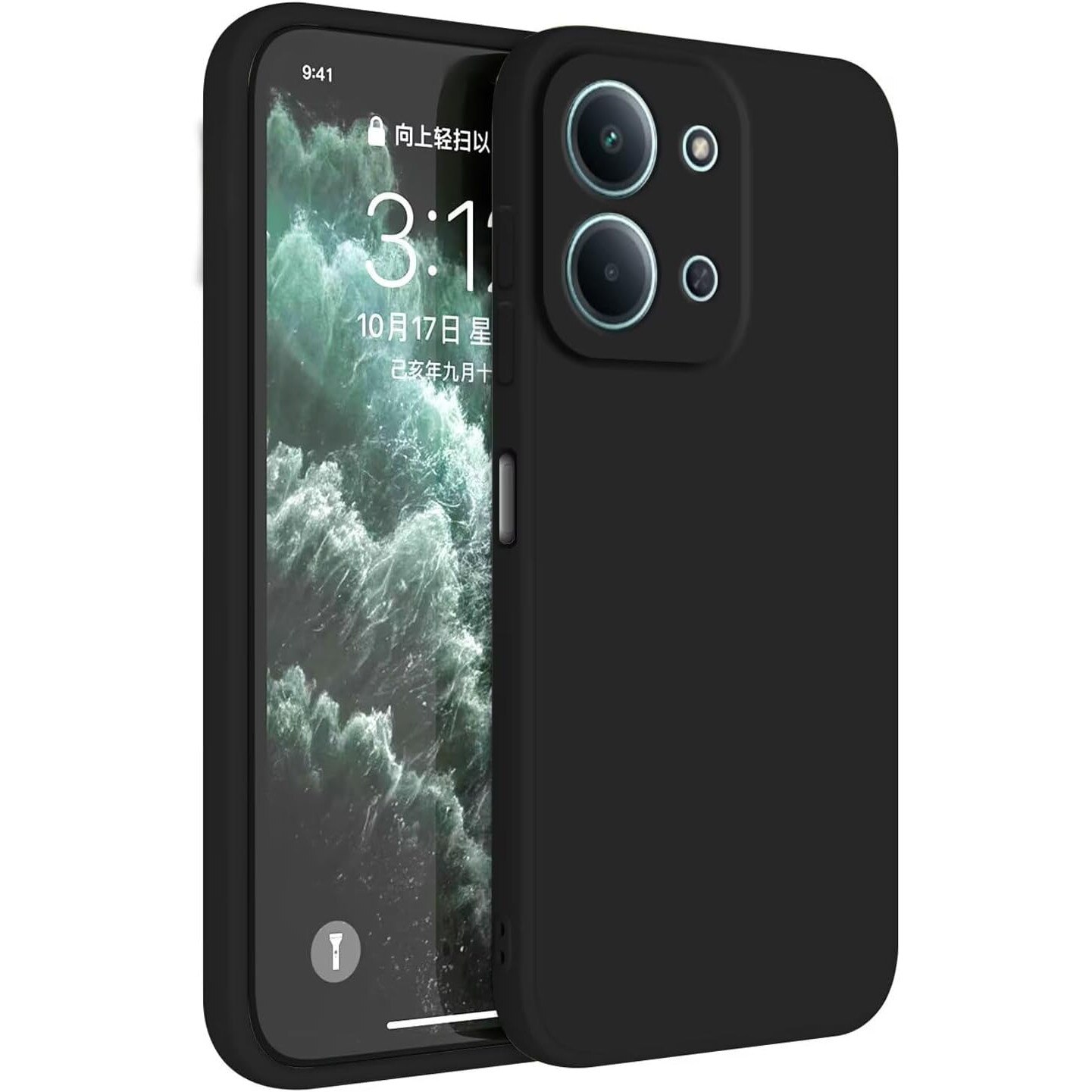 Husa Soft Touch, slim, ALC Mobile, anti soc, compatibila cu Xiaomi Redmi 15C, Negru Tpu