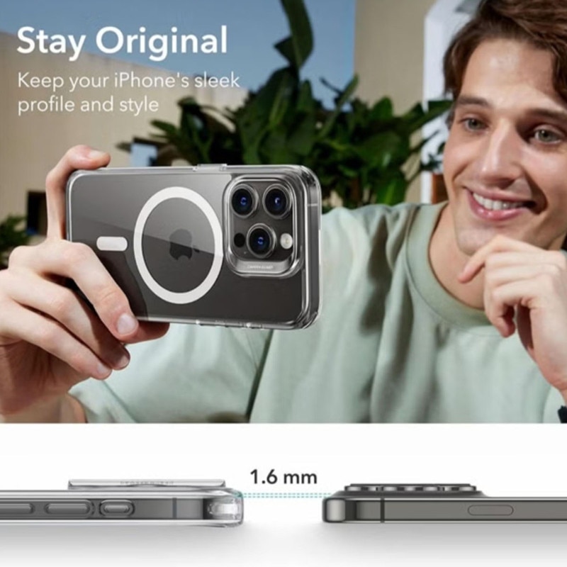 Husa telefon, pentru iPhone 15 Pro Max Anti-ingalbenire si anti-zgarietura, Alb transparent