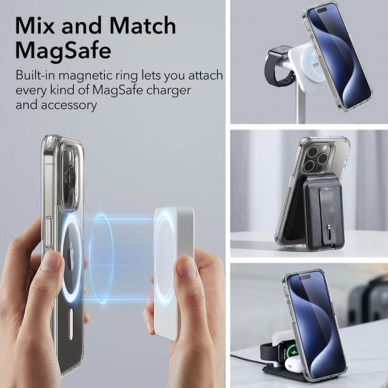 Husa telefon, pentru iPhone 15 Pro Max Anti-ingalbenire si anti-zgarietura, Alb transparent