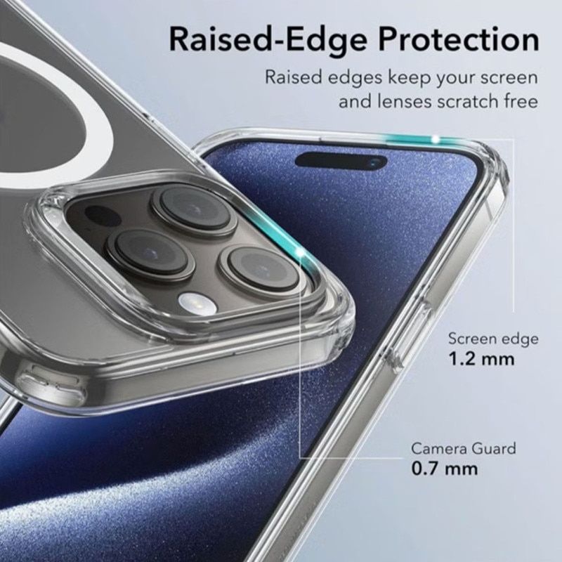 Husa telefon, pentru iPhone 15 Pro Max Anti-ingalbenire si anti-zgarietura, Alb transparent