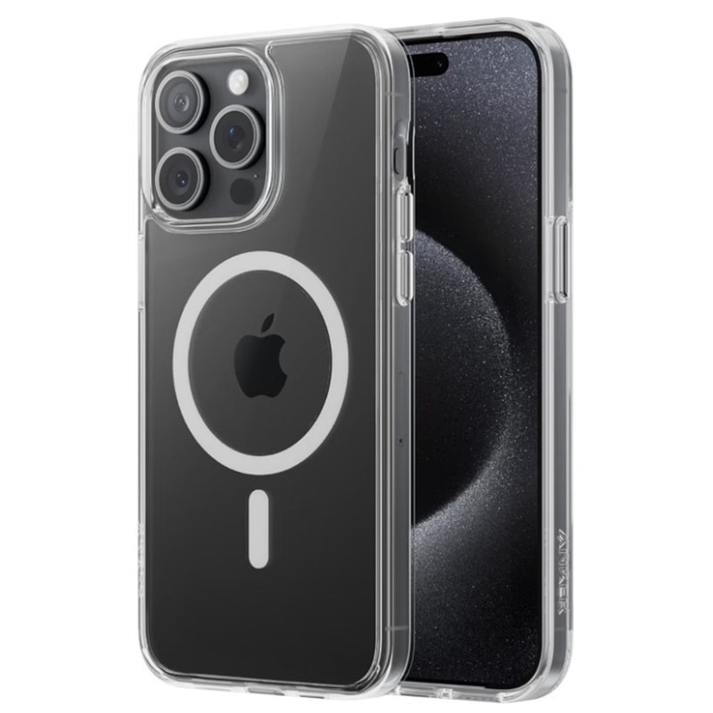 Husa telefon, pentru iPhone 15 Pro Max Anti-ingalbenire si anti-zgarietura, Alb transparent