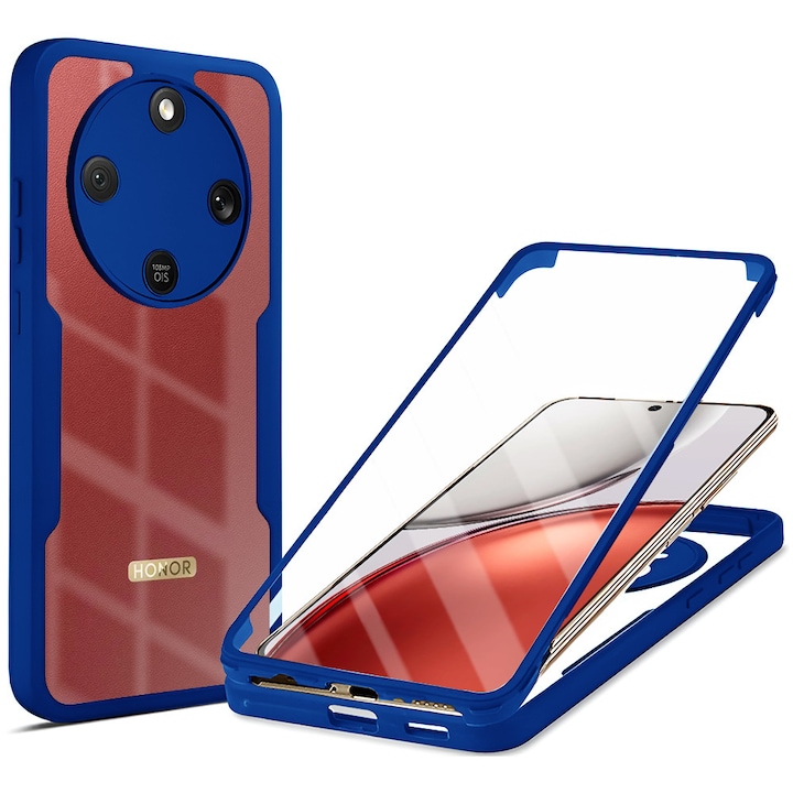 Husa pentru Honor Magic8 Lite + Folie - Techsuit ColorVerse 360 Series - Blue