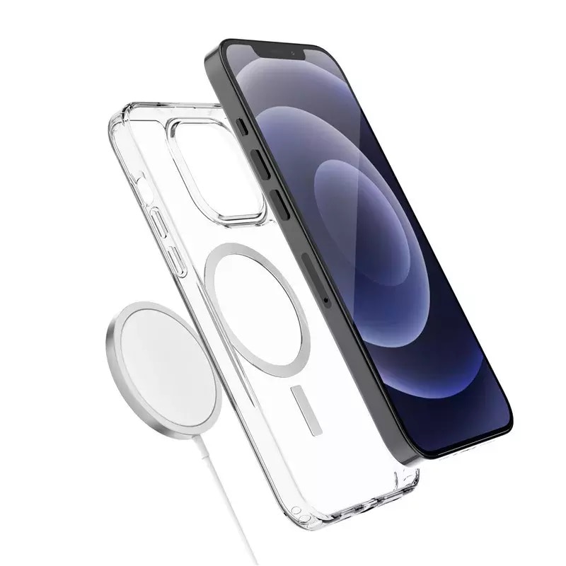 Husa de protectie pentru Iphone 13 Pro, Clear Case with Magsafe, Hybrid, Antisoc