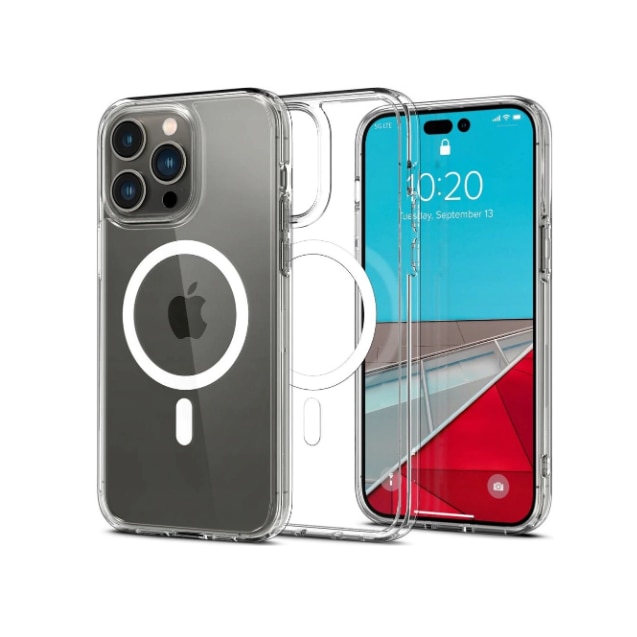 Husa de protectie pentru Iphone 13 Pro, Clear Case with Magsafe, Hybrid, Antisoc