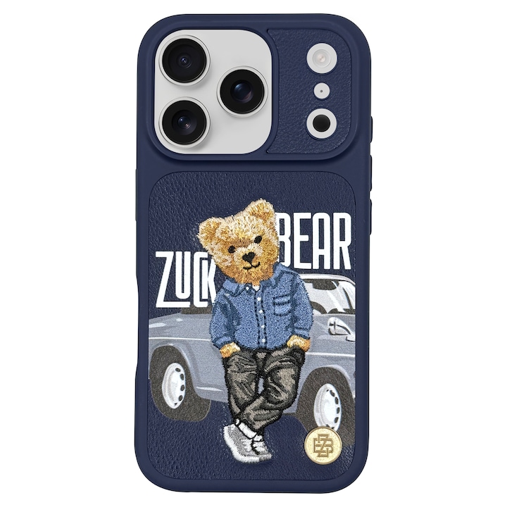 Husa De Protectie, ZuckBear, Pentru iPhone 17 Pro Max, Sf Fortune Bay Area Player, Navy, Piele Ecologica Si Silicon, Rezistent La Socuri Anti-Soc, Protectie Camera, Margini Ridicate, Anti-Zgarieturi, Colturi Ranforsate, Design Subtire, Premium Elegant