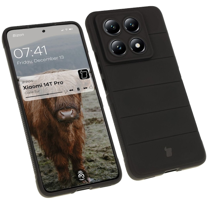 Husa Bizon Case Tur pentru Xiaomi 14T Pro, negru