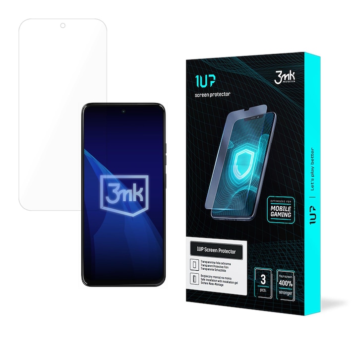 Folie protectie ecran 3mk 1UP, transparenta, set 3 buc, 0.23mm