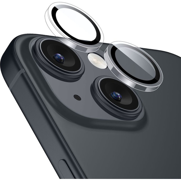 Folie sticla securizata Powertech pentru camera iPhone 14 14 Plus transparent