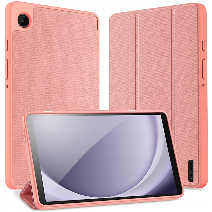 Husa flip pentru Samsung Galaxy Tab A9, Plastic, Roz